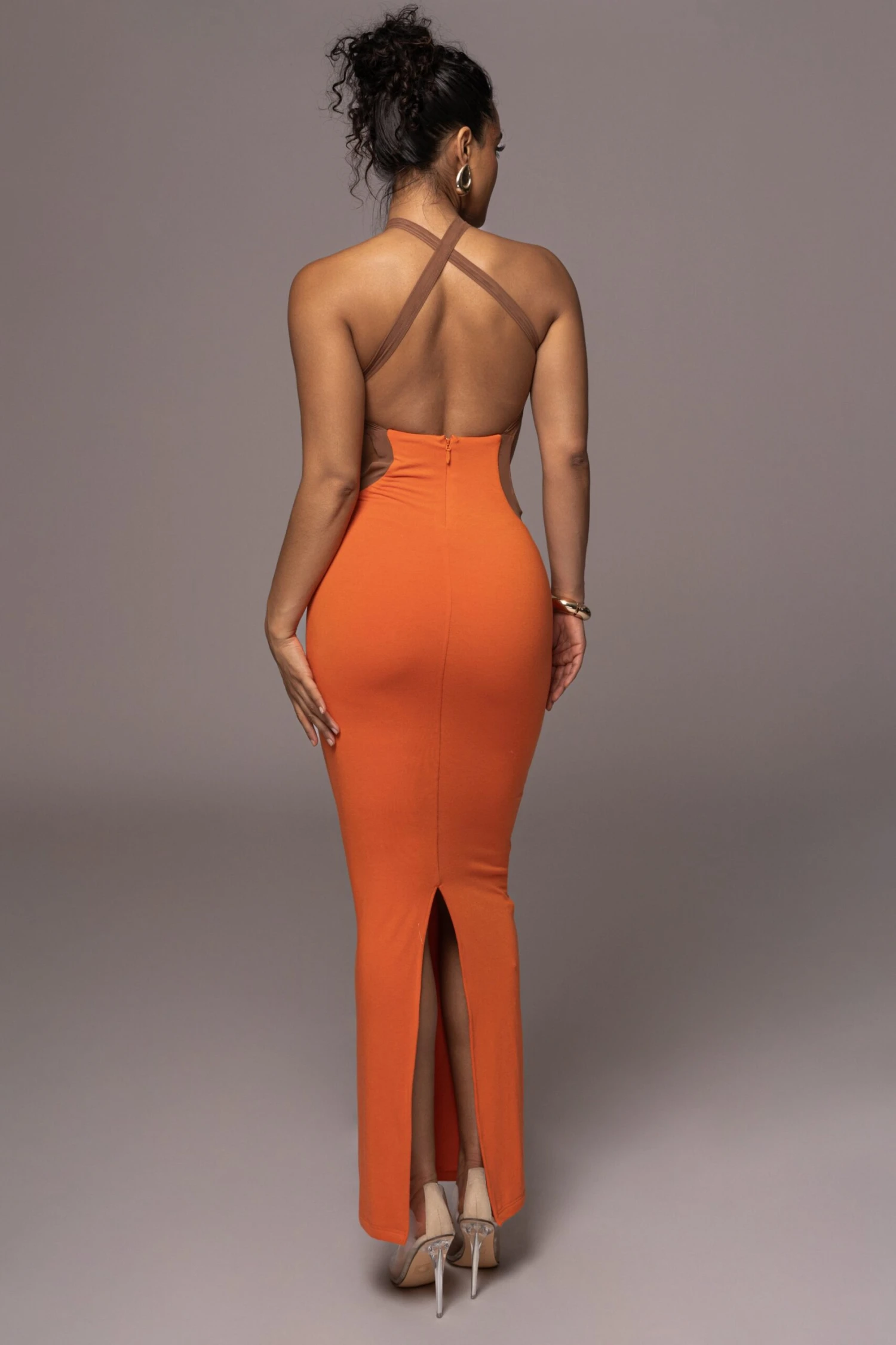 Orange Nights In Milan Maxi Dress - Image 10