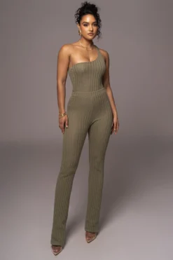 Olive Better Together Ribbed Pants