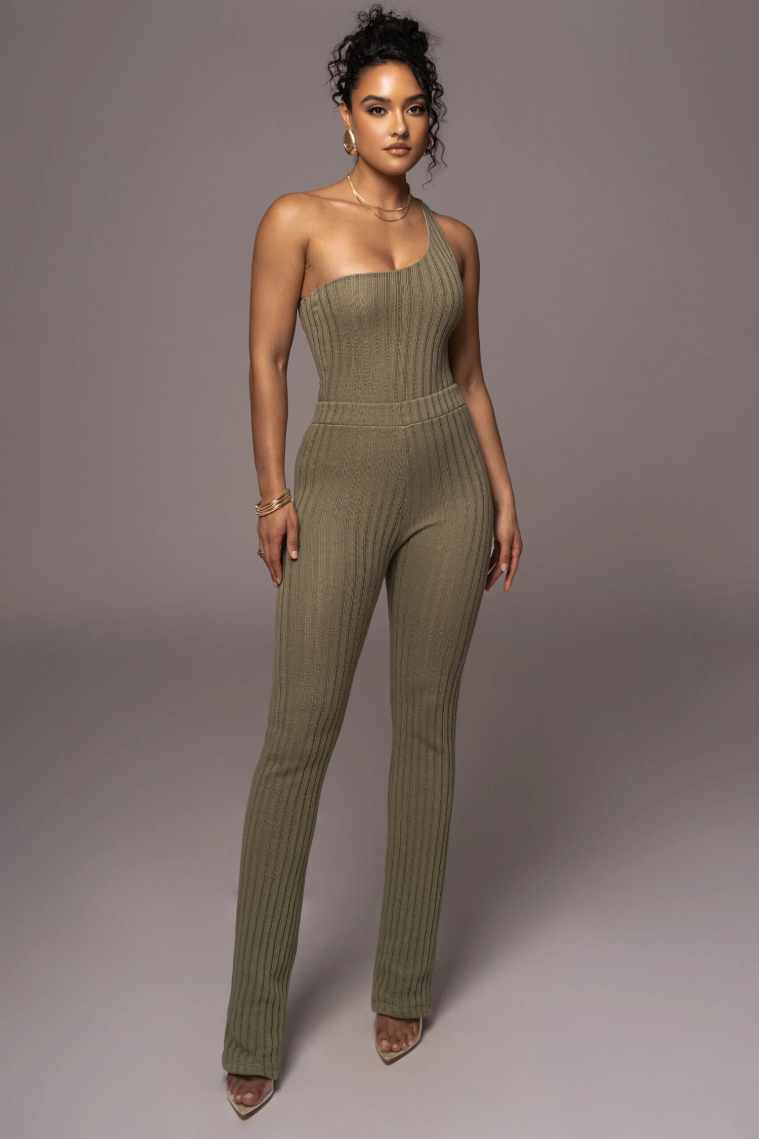 Olive Better Together Ribbed Pants