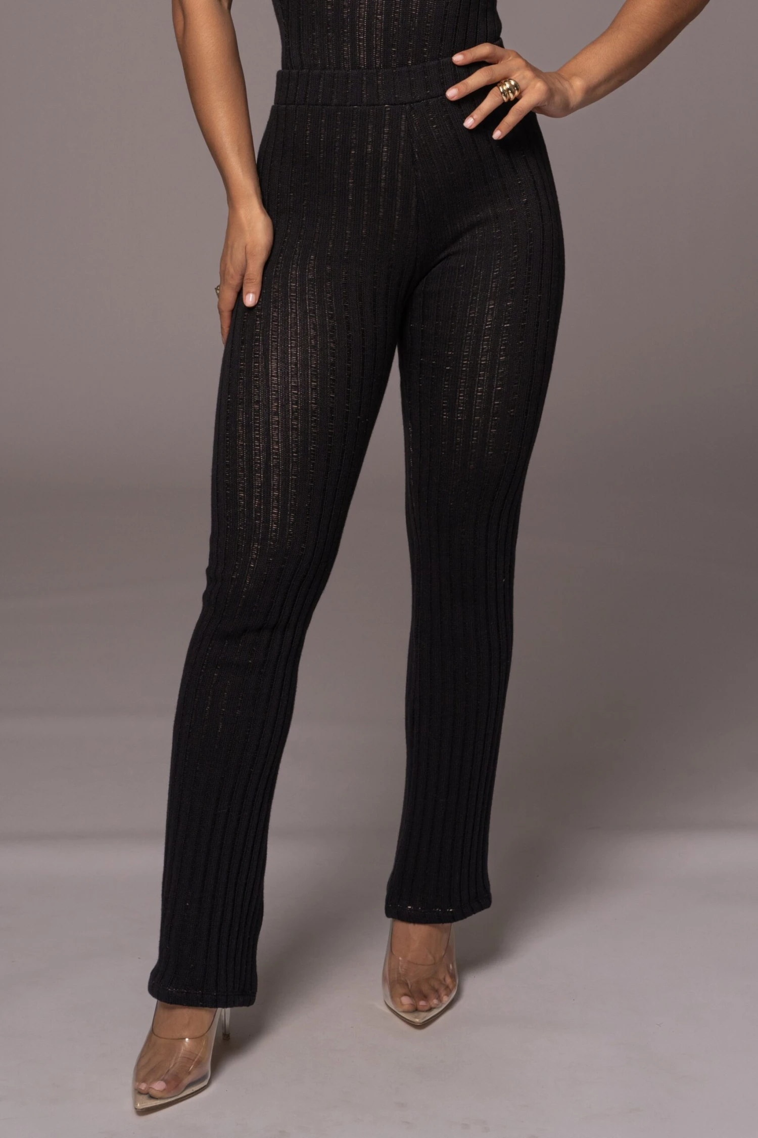 Black Better Together Ribbed Pants - Image 4