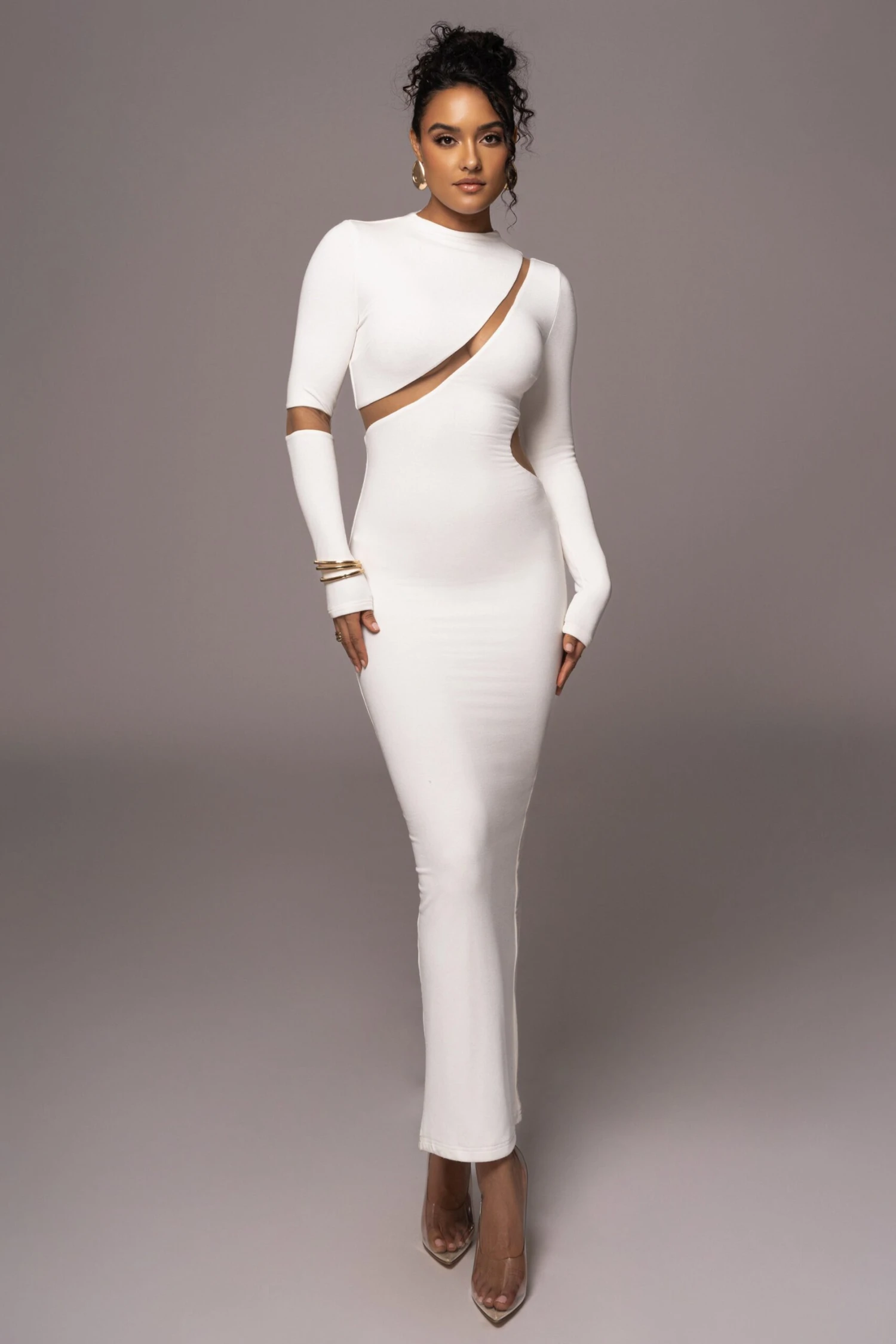 Ivory Show Stopper High Neck Dress