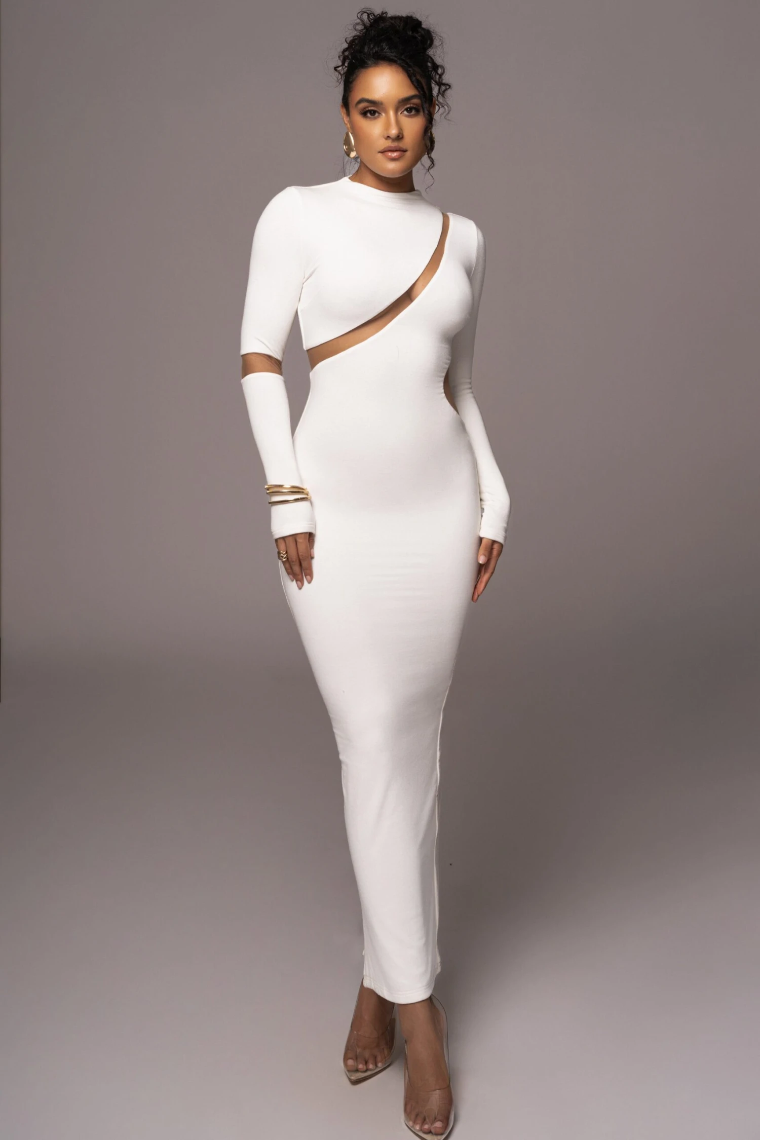Ivory Show Stopper High Neck Dress - Image 7