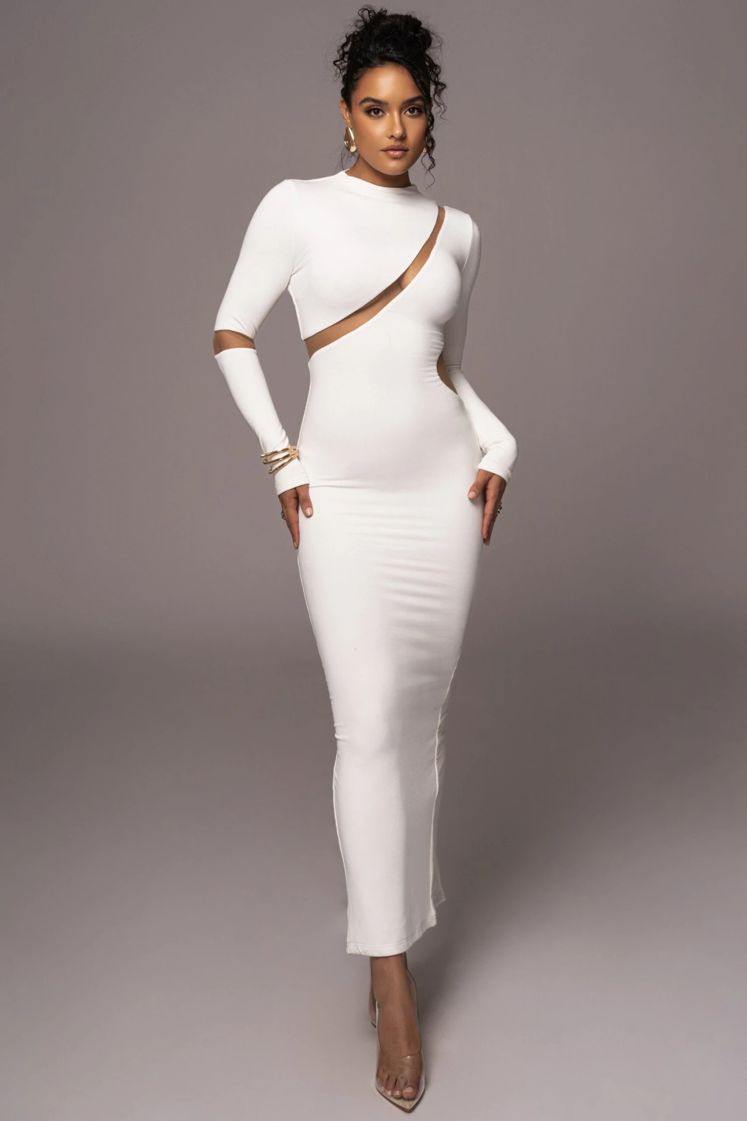 Ivory Show Stopper High Neck Dress - Image 4