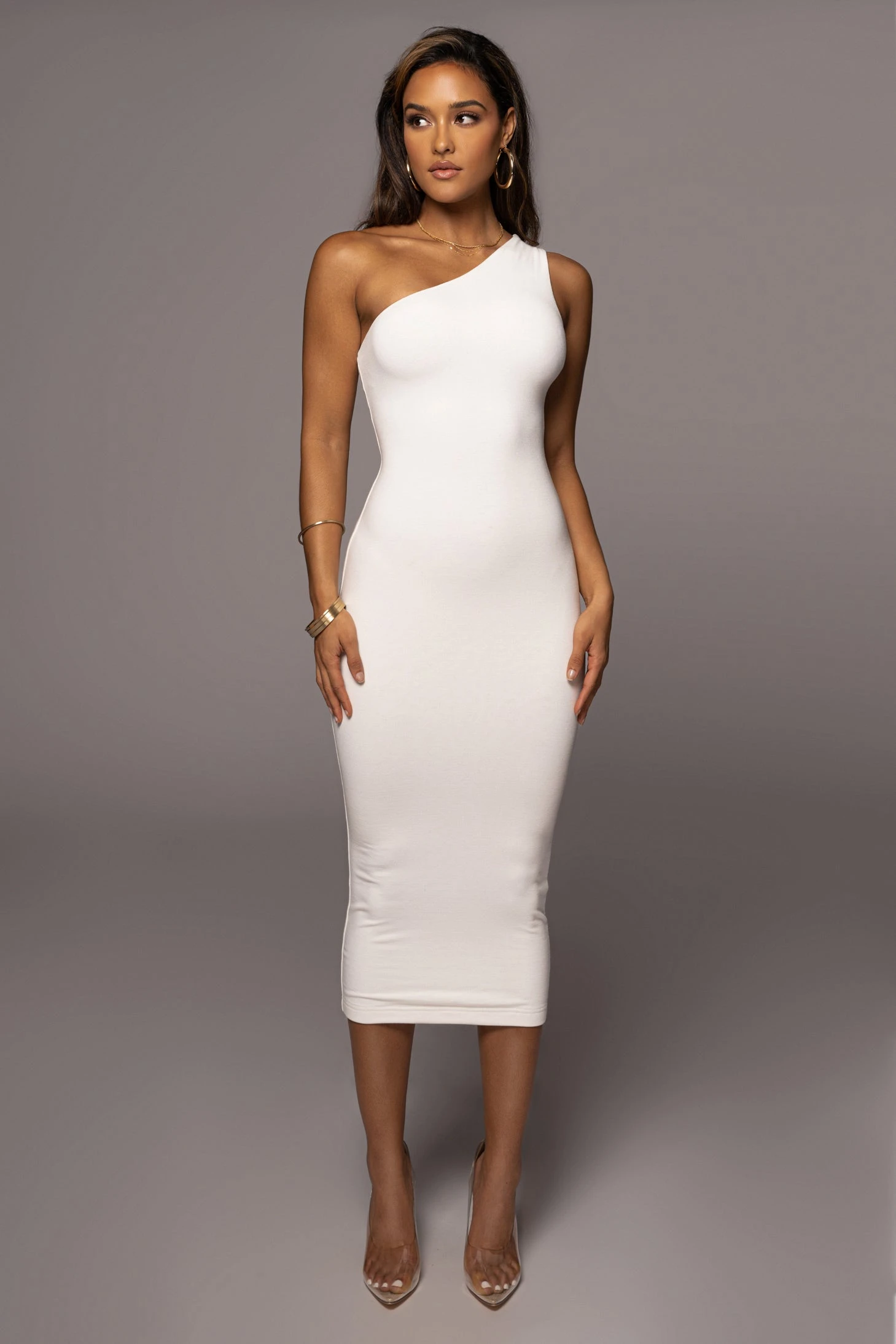 Ivory Meara One Shoulder Dress - Image 2