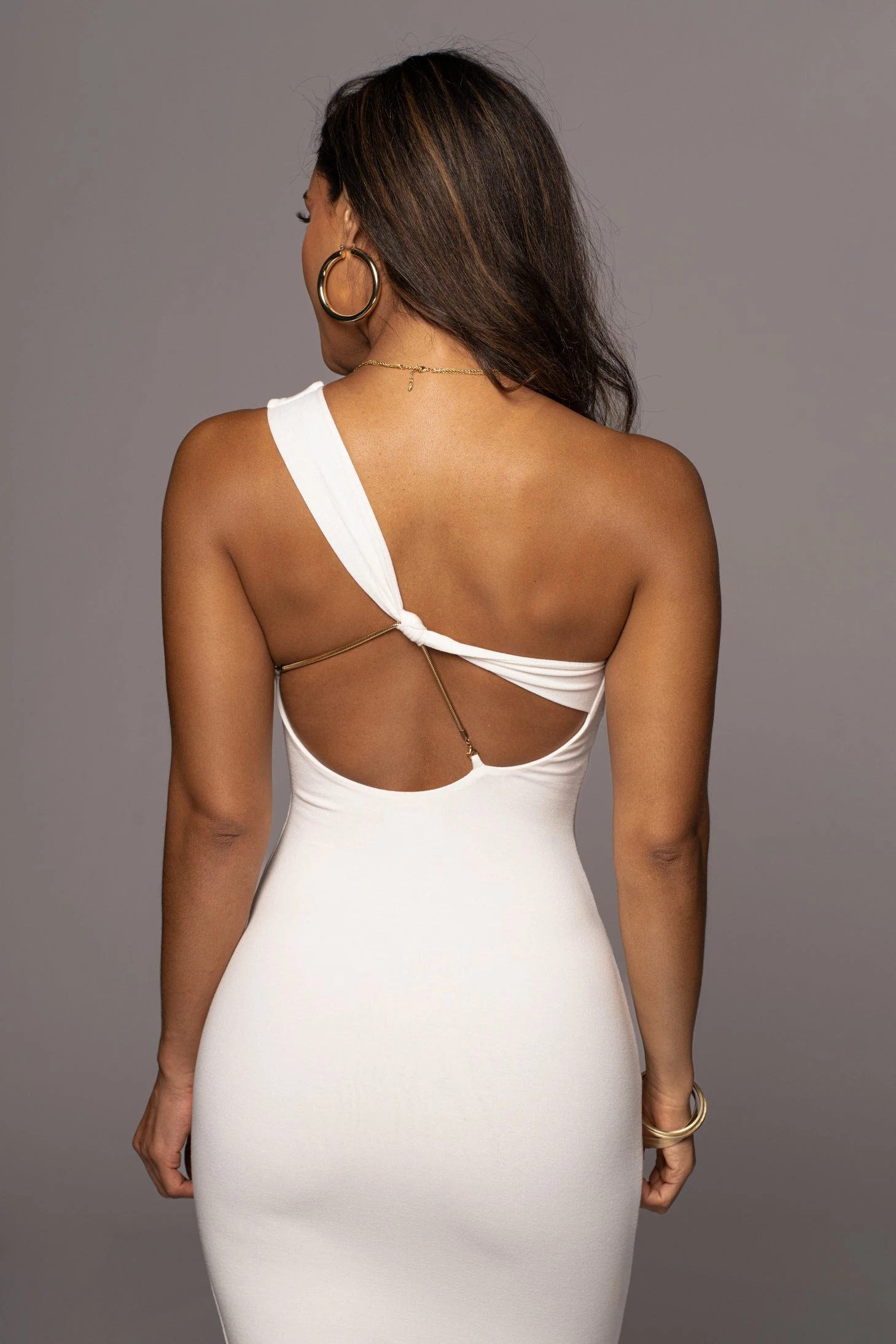 Ivory Meara One Shoulder Dress - Image 9