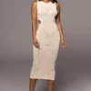 Ivory Opposites Attract Midi Dress