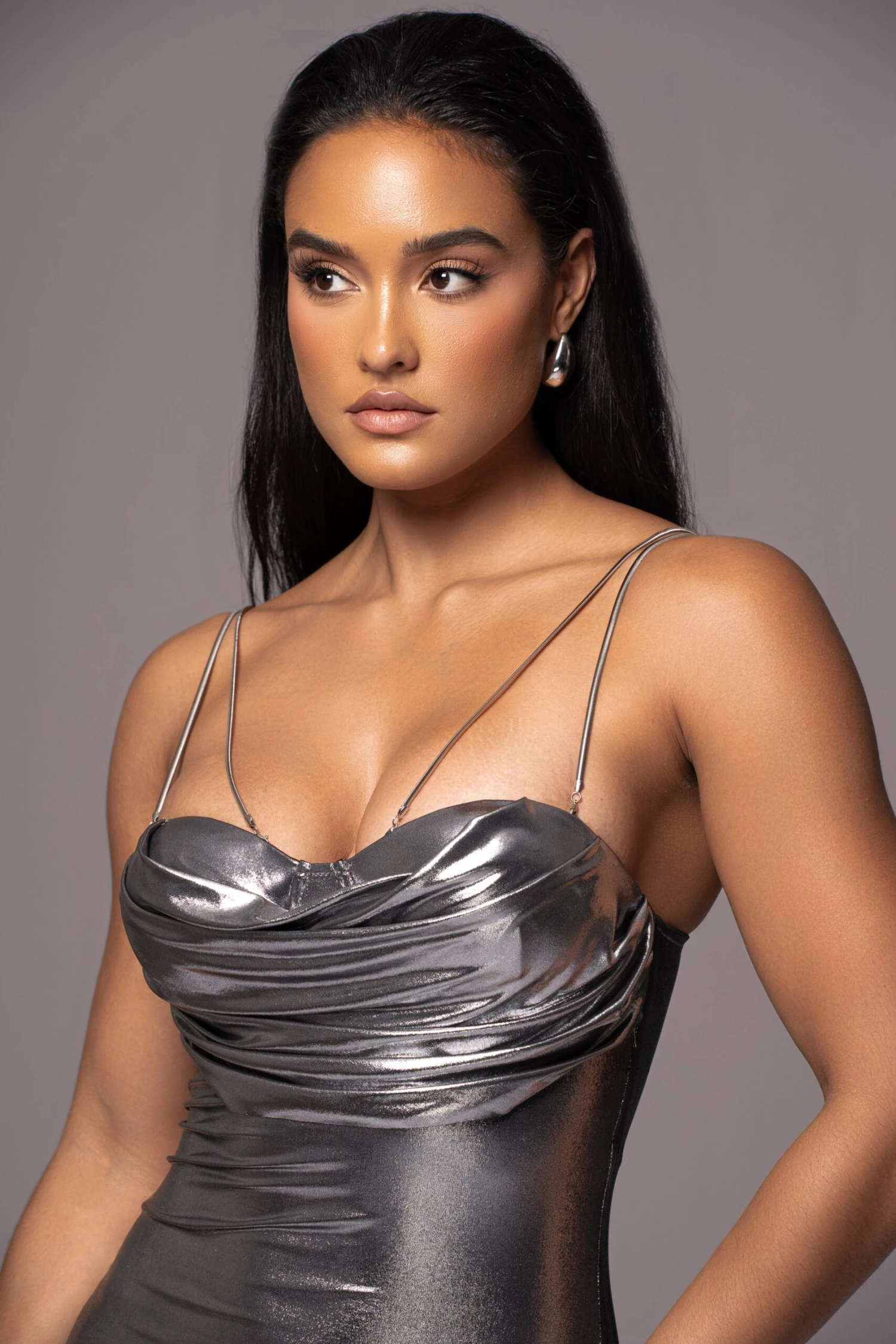 Silver Visions Of You Midi Dress - Image 2