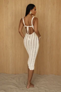 Buttercream Fine Knit Midi Dress