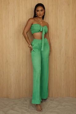 Green Odessa Smocked Pant Set