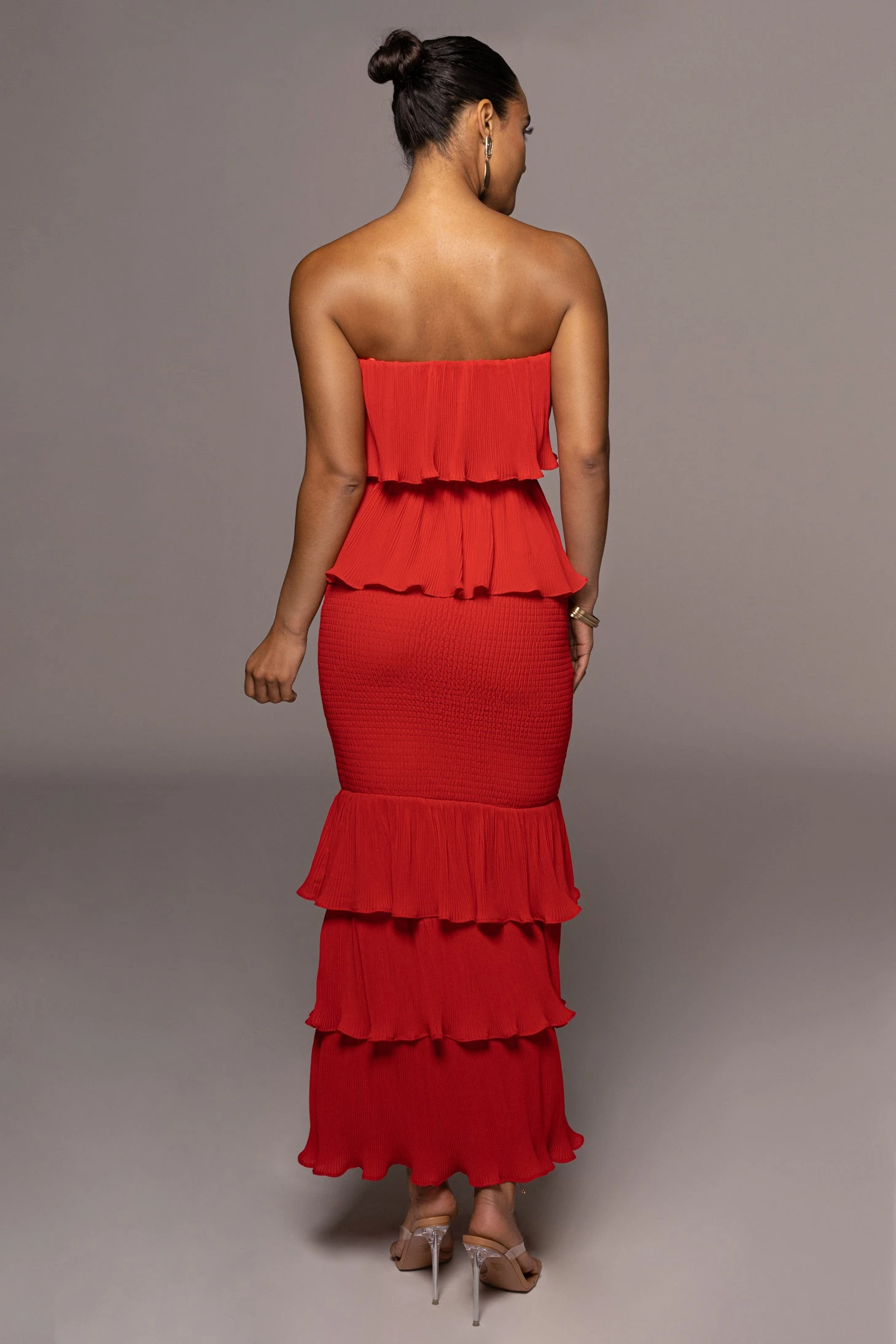 Red Casa Blanca Ruffle Dress - Image 15