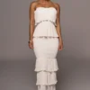 Ivory Casa Blanca Ruffle Dress
