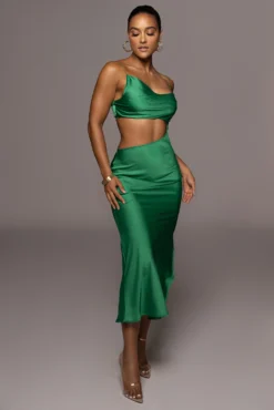 Green Maurine Cutout Dress