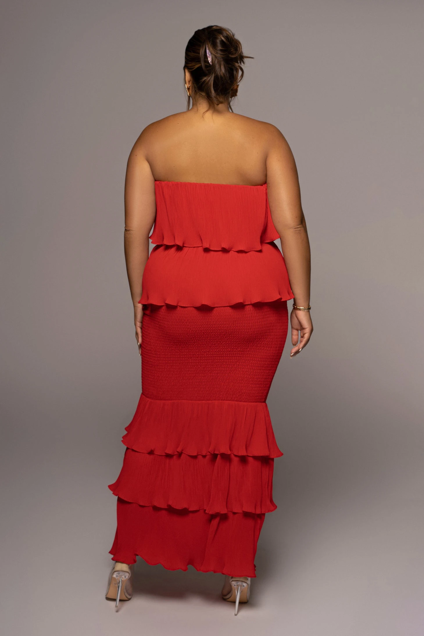 Red Casa Blanca Ruffle Dress - Image 13