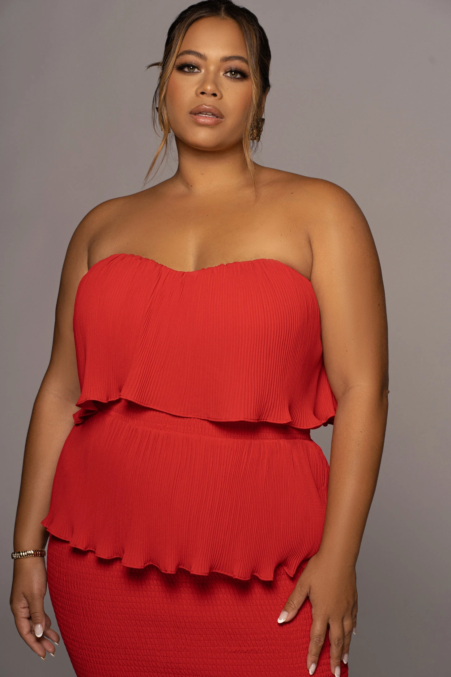 Red Casa Blanca Ruffle Dress - Image 9