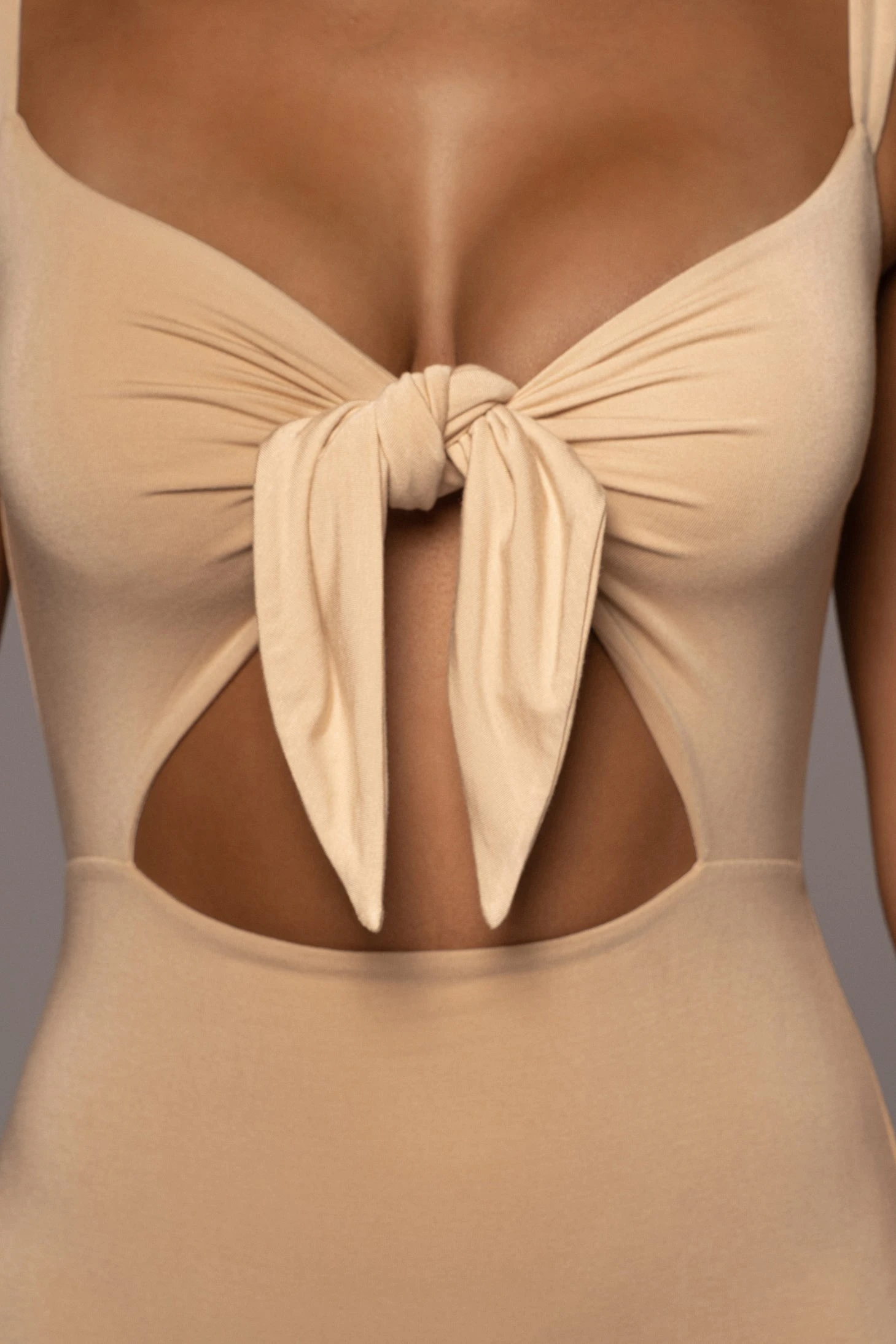 Tan Unica Front Tie Dress - Image 5