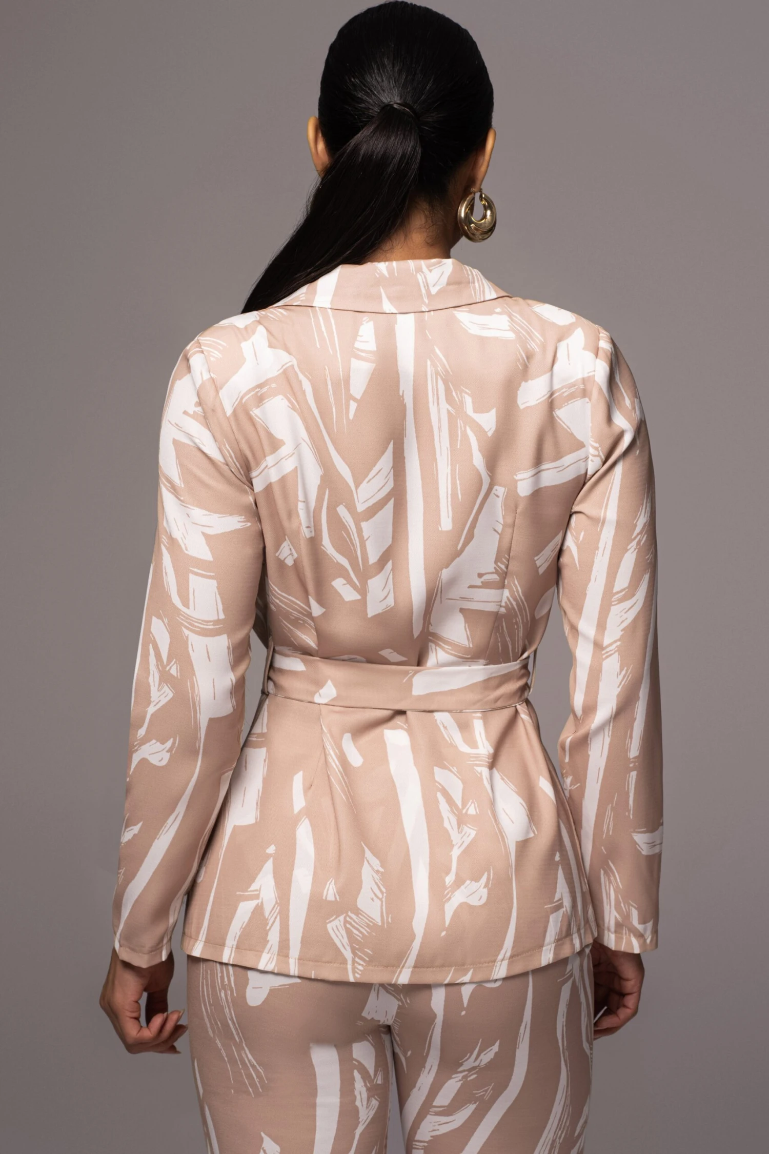 Beige Frida Print Pant Set - Image 6