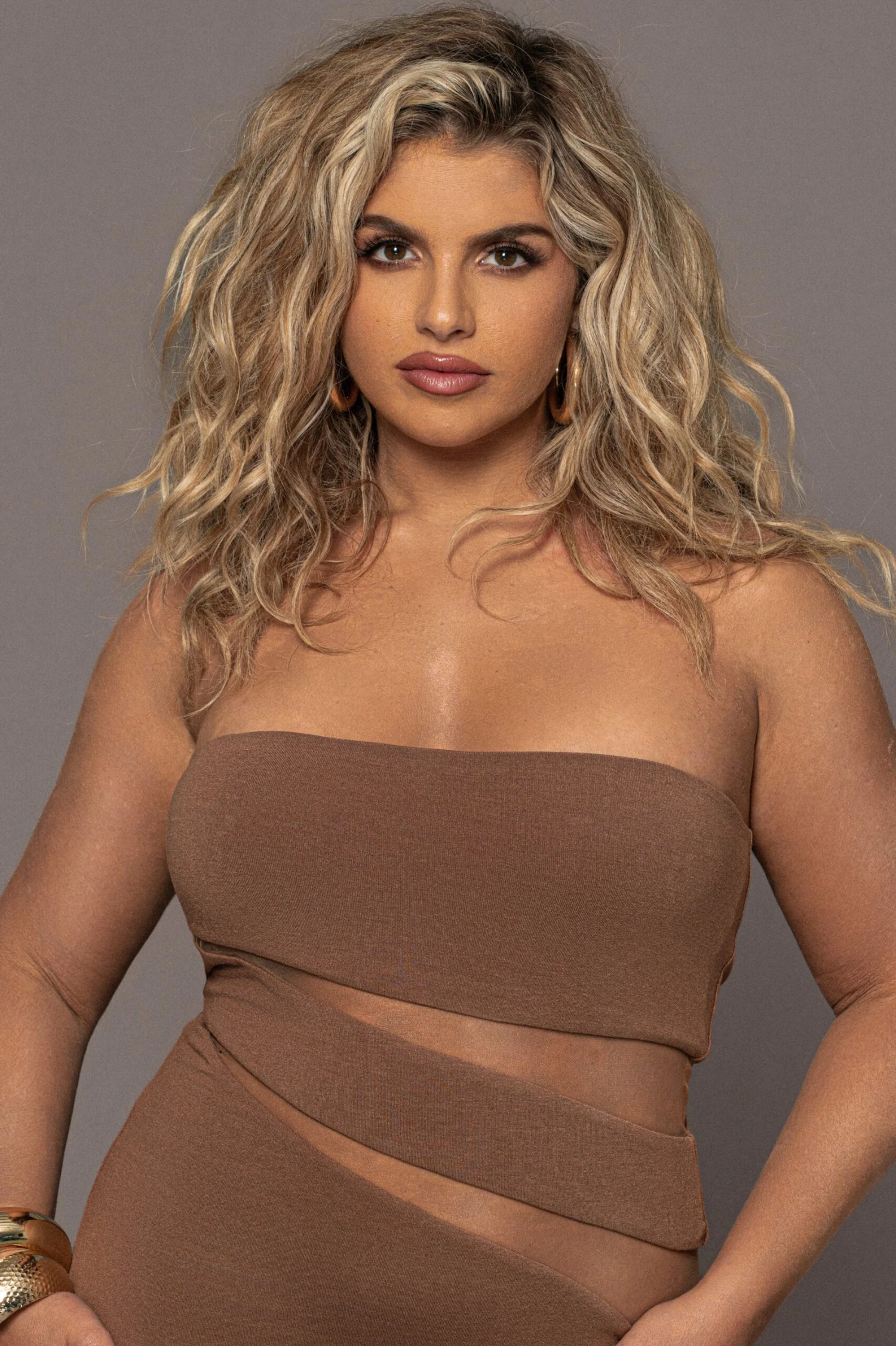 Pecan Unpredictable Midi Dress - Image 11