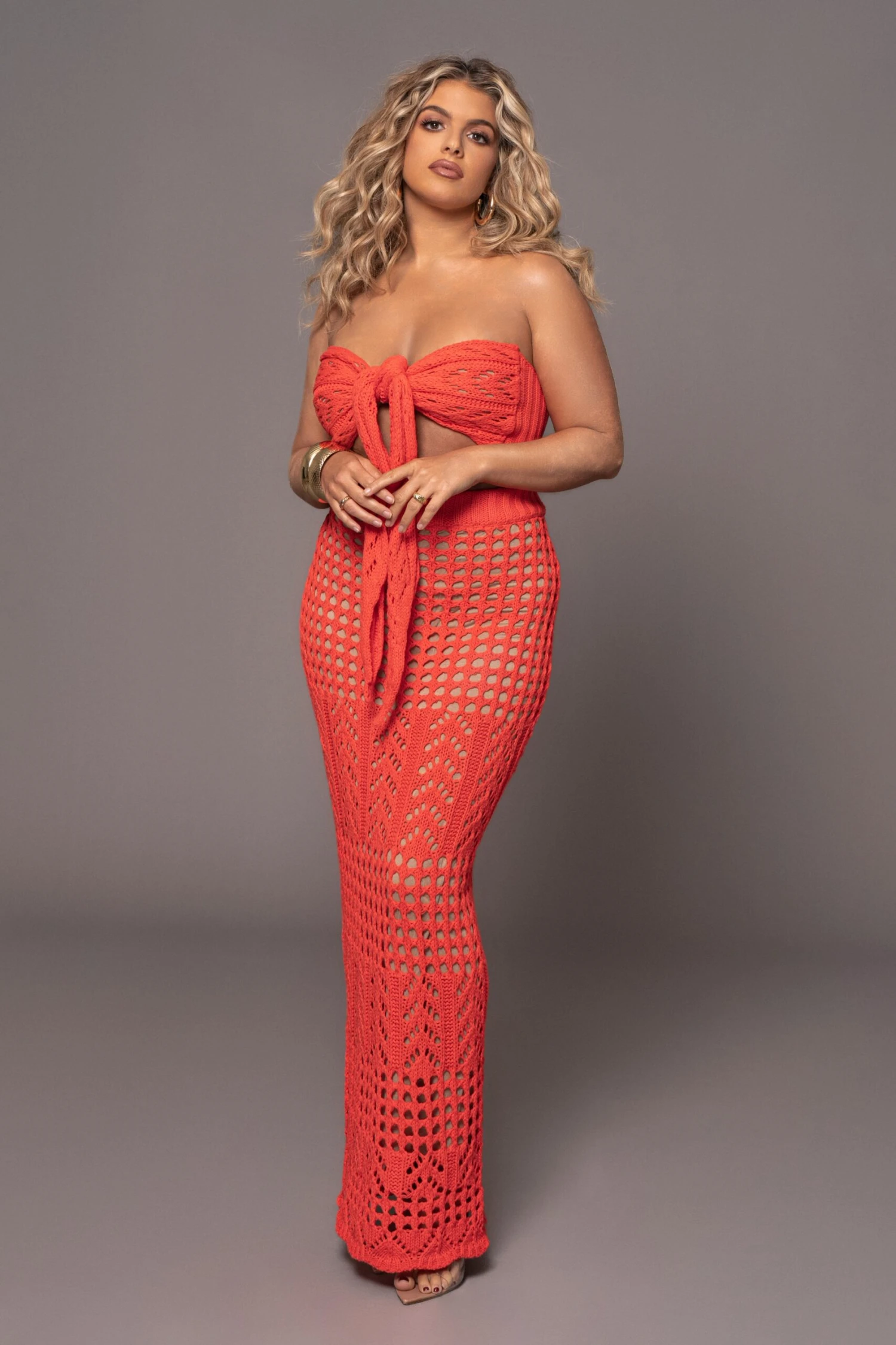 Coral Caribbean Skies Skirt Set - Image 9