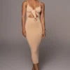 Tan Soulmate Cut Out Dress