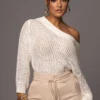 Ivory No Turning Back Off-Shoulder Top