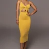 Yellow Soulmate Cut Out Dress