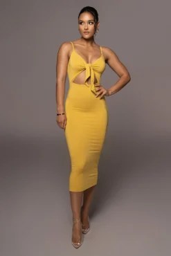 Yellow Soulmate Cut Out Dress