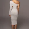 Grey Vixen One Shoulder Dress