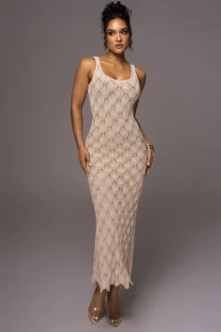 Beige Novabella Maxi Dress