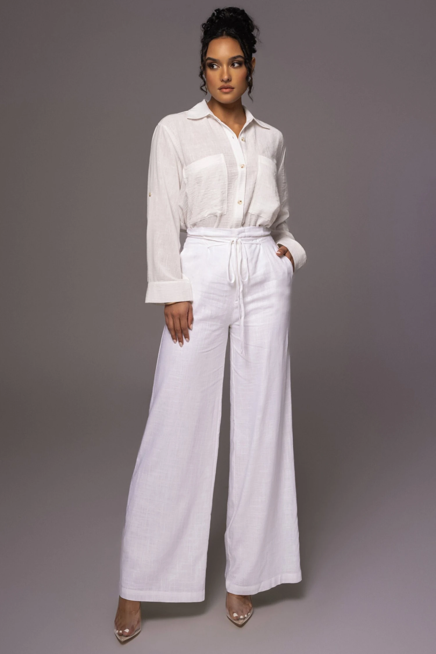 Off White By The Coast Crinkled Button Up - Image 7