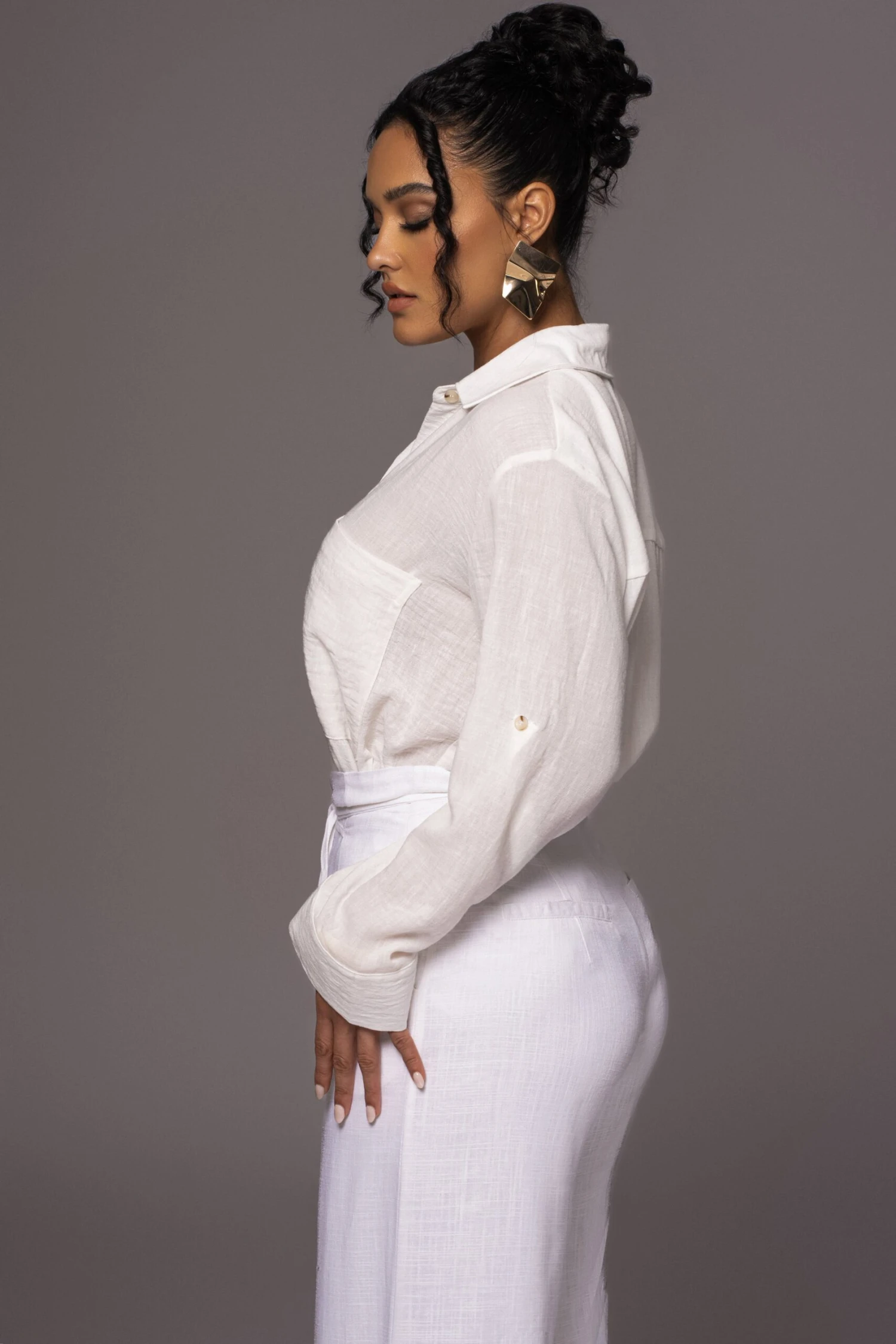 Off White By The Coast Crinkled Button Up - Image 11