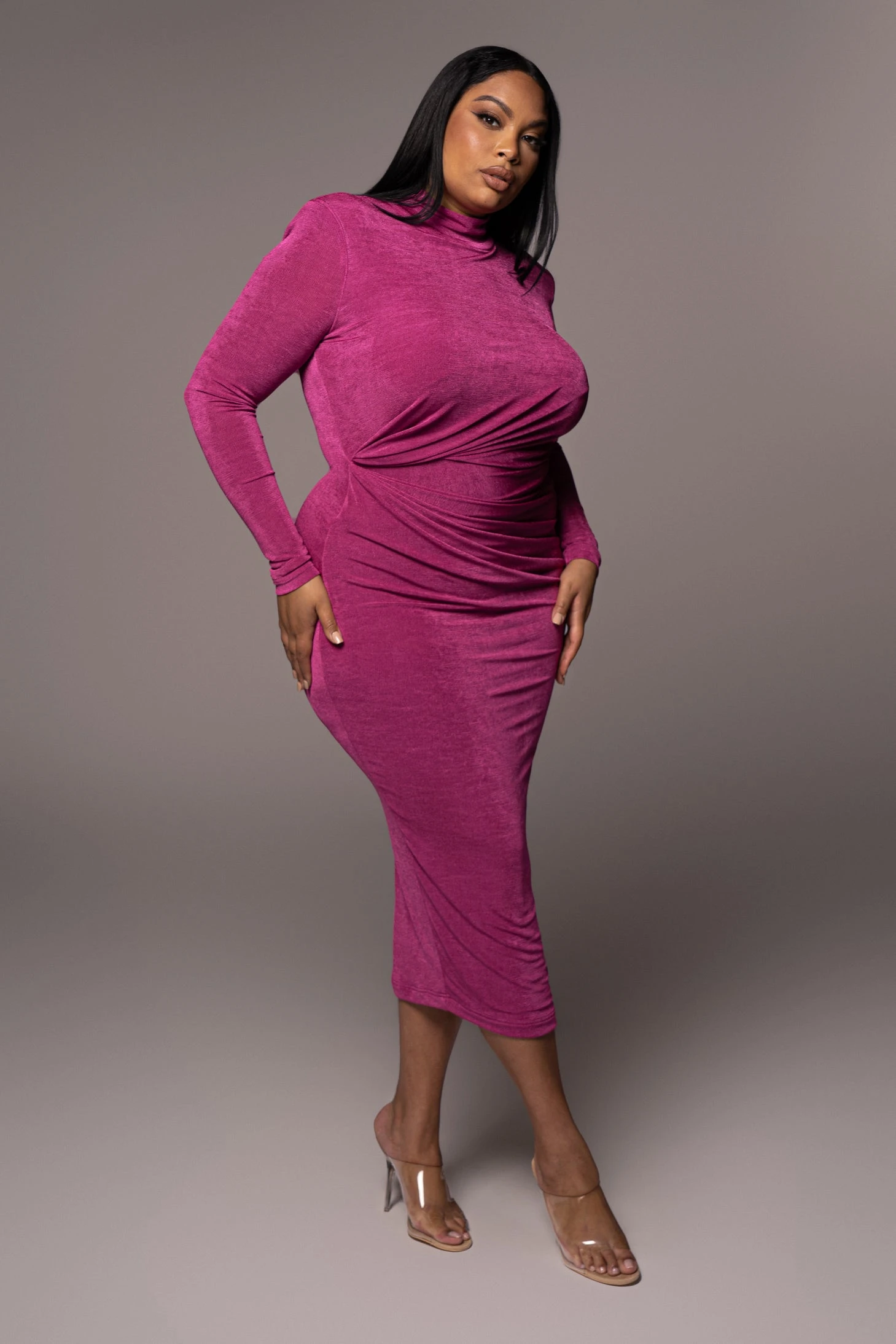 Berry Kara Mock Neck Dress - Image 2