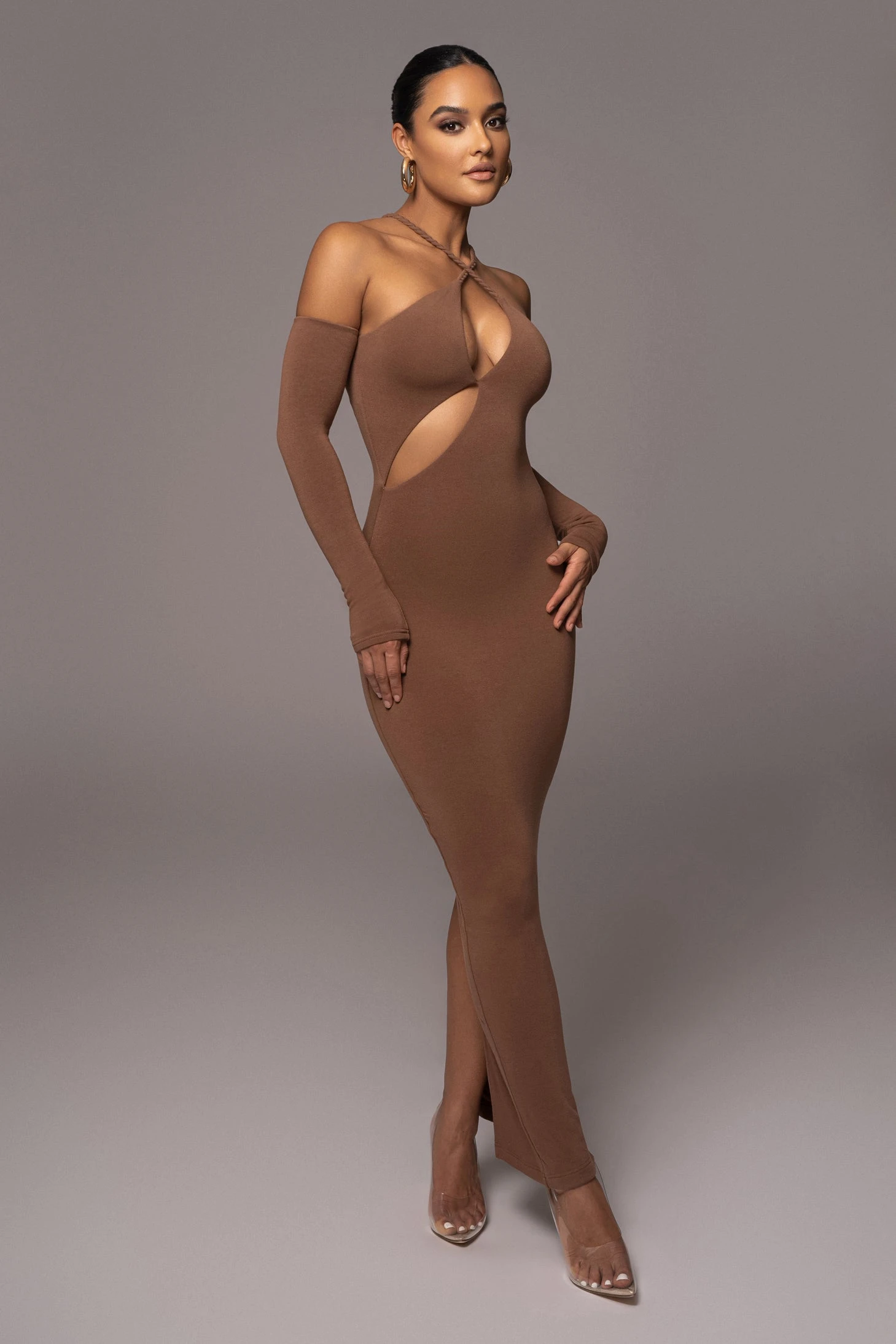 Pecan Soledad Cross Maxi Dress - Image 6