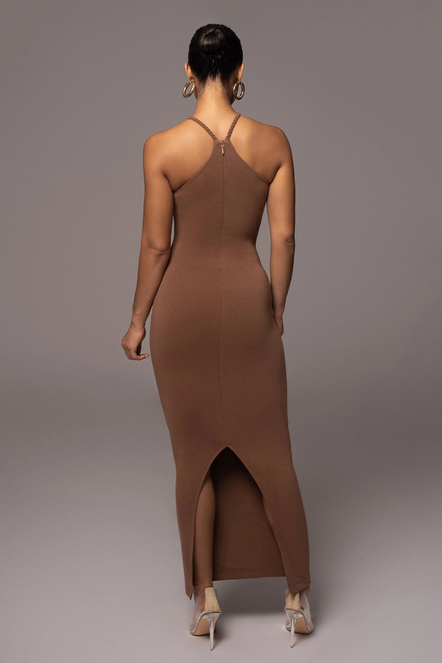 Pecan Soledad Cross Maxi Dress - Image 11