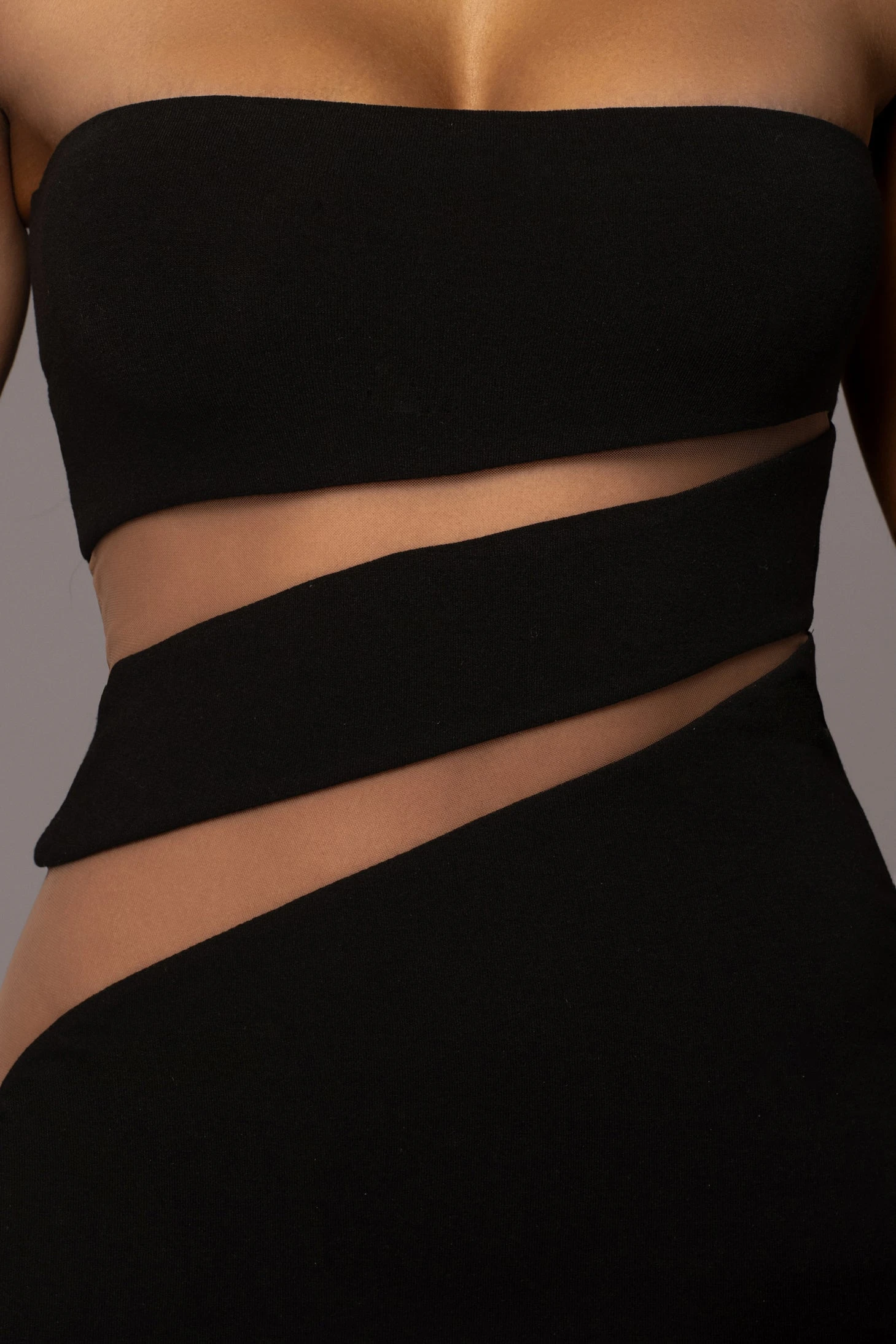 Black Unpredictable Midi Dress - Image 15