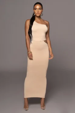 Tan Jluxbasix Azuree Cutout Dress