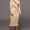Tan Abigail Midi Dress