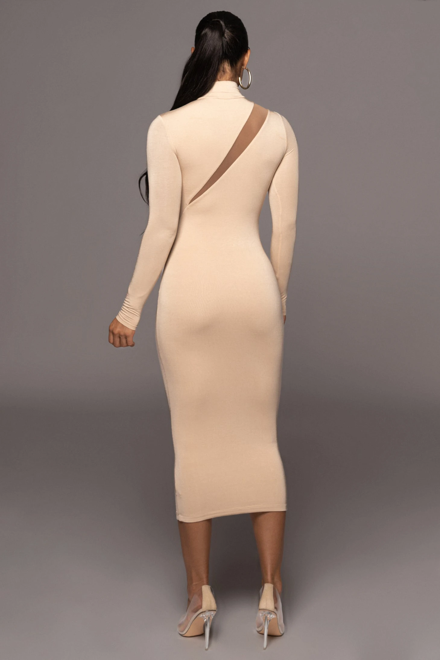 Tan Abigail Midi Dress - Image 9