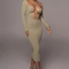 Olive Mesmerize Midi Dress