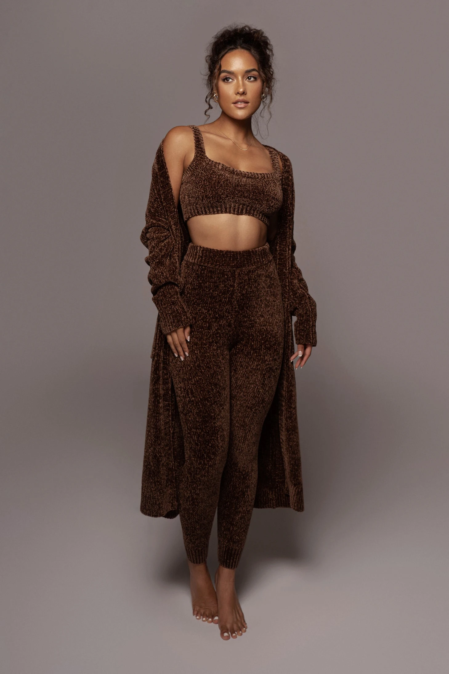 Chocolate Gemma Crop Chenille Top - Image 13