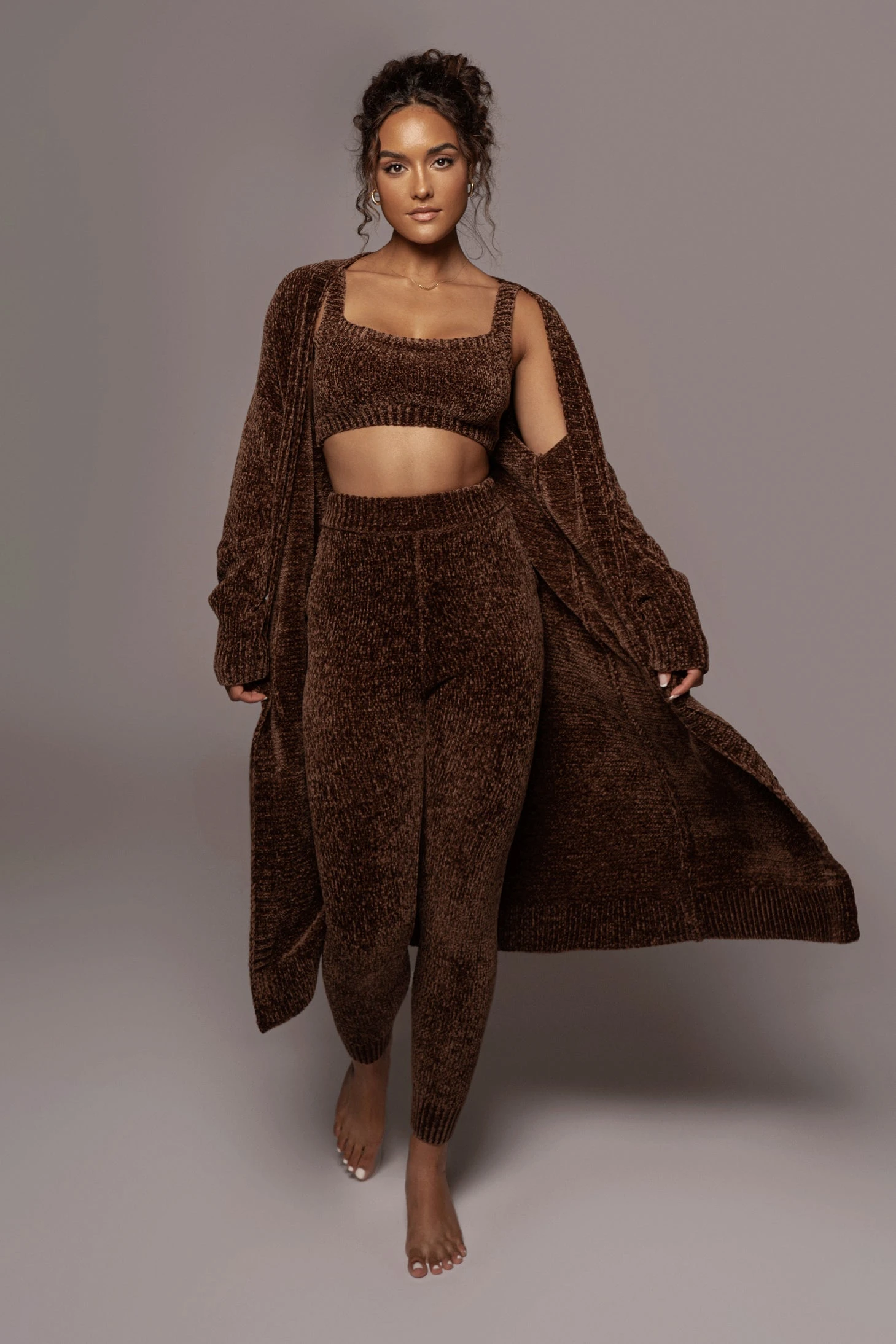 Chocolate Gemma Crop Chenille Top - Image 10