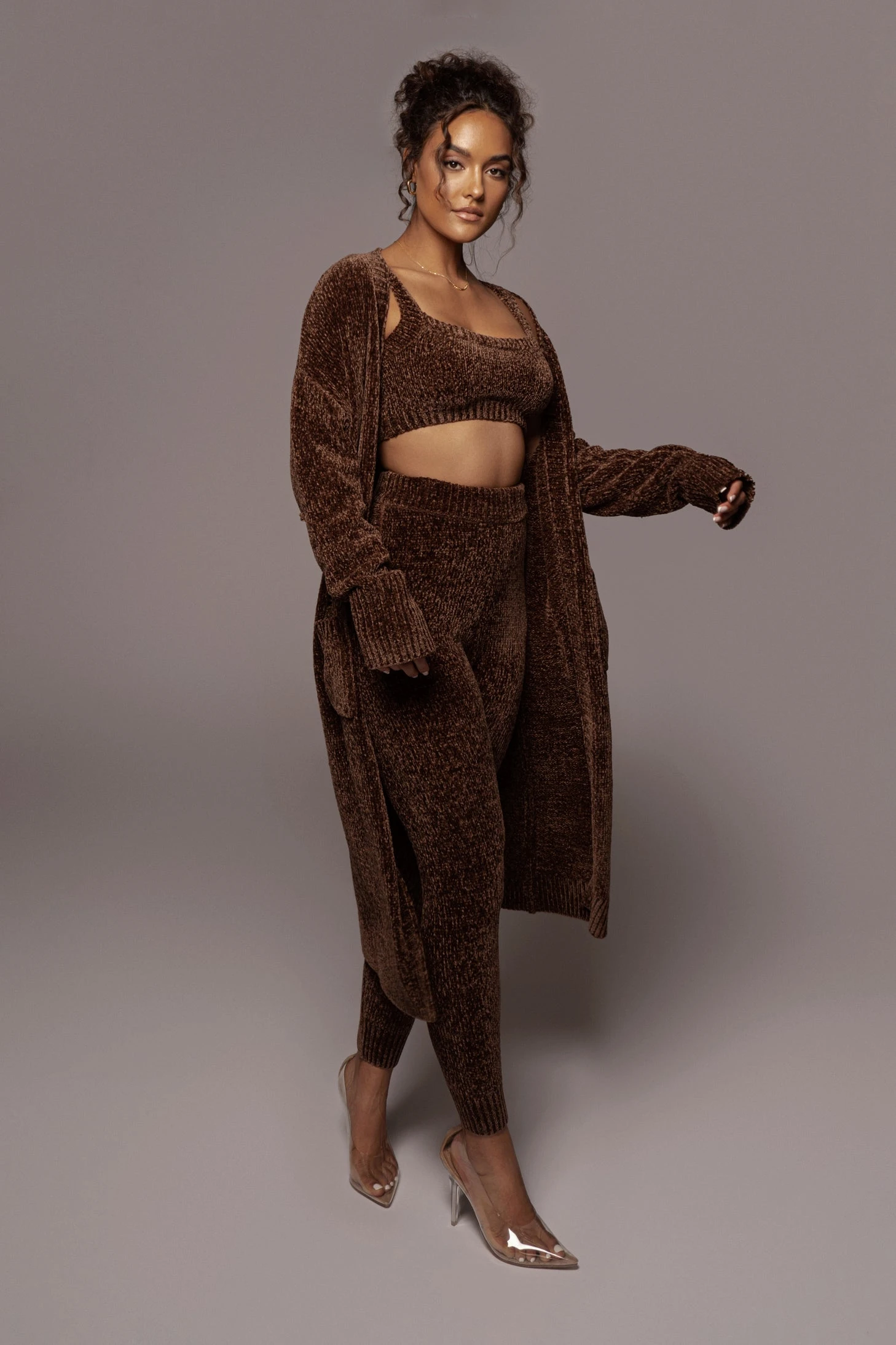 Chocolate Gemma Crop Chenille Top - Image 16