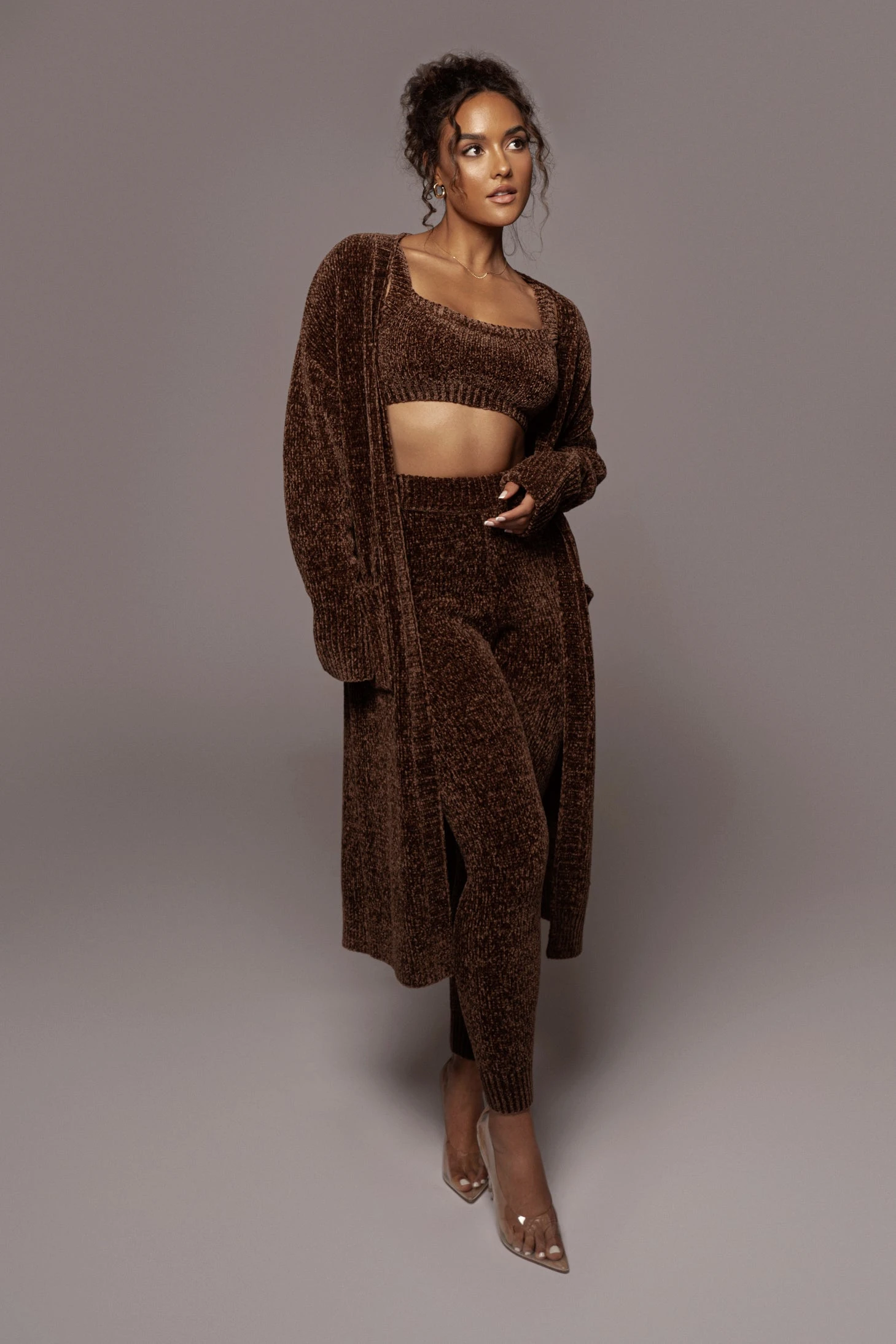 Chocolate Gemma Crop Chenille Top - Image 17