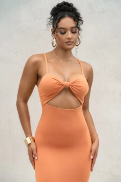 Orange Midnight Memories Midi Dress