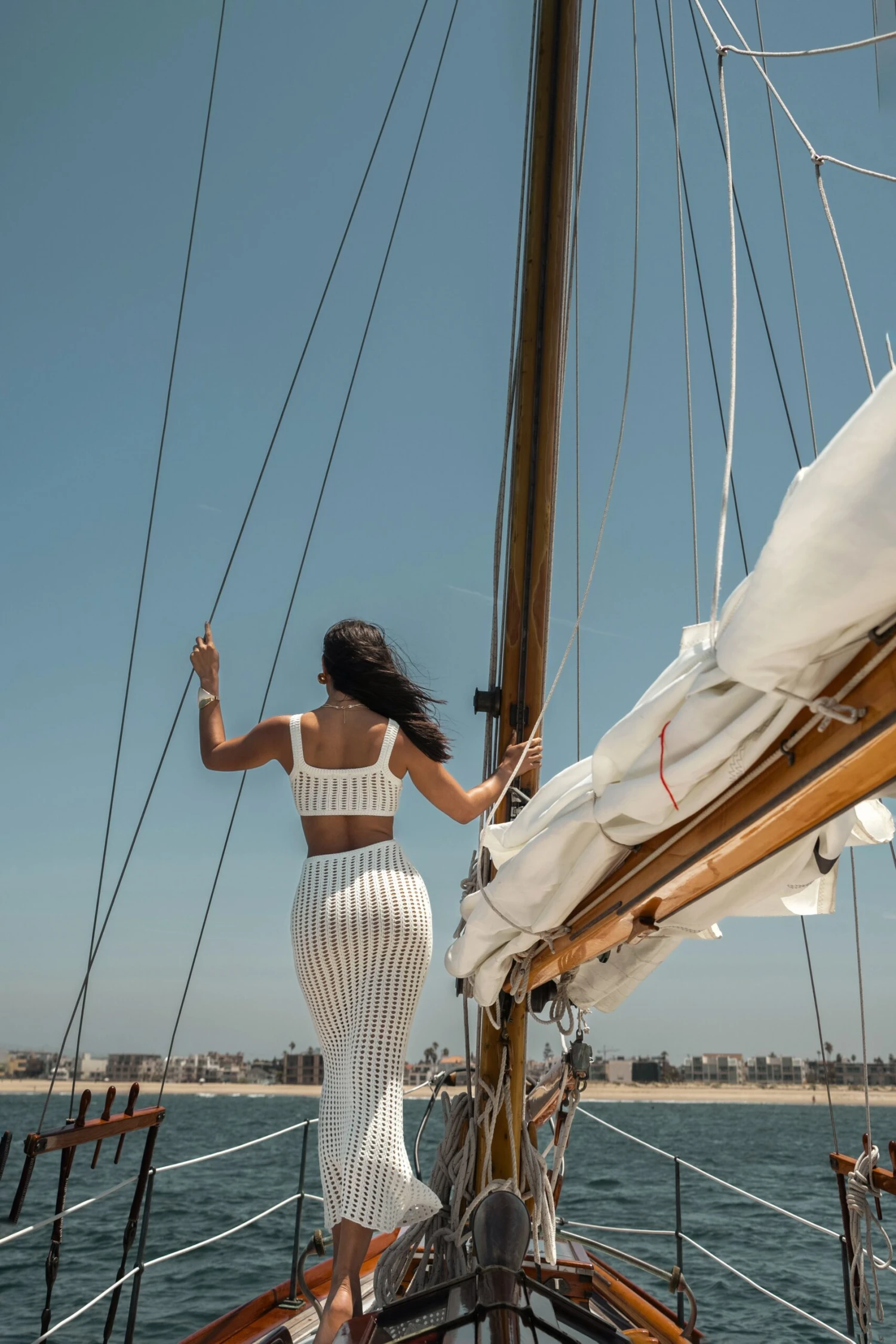 White Melrose Cutout Midi Dress - Image 14