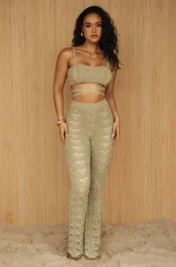 Moss Island Crochet Pants